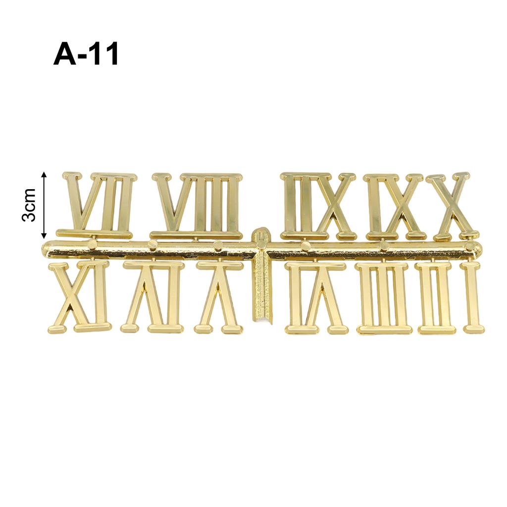 Clock Numerals Parts Gold Quartz Needle Roman Numerals