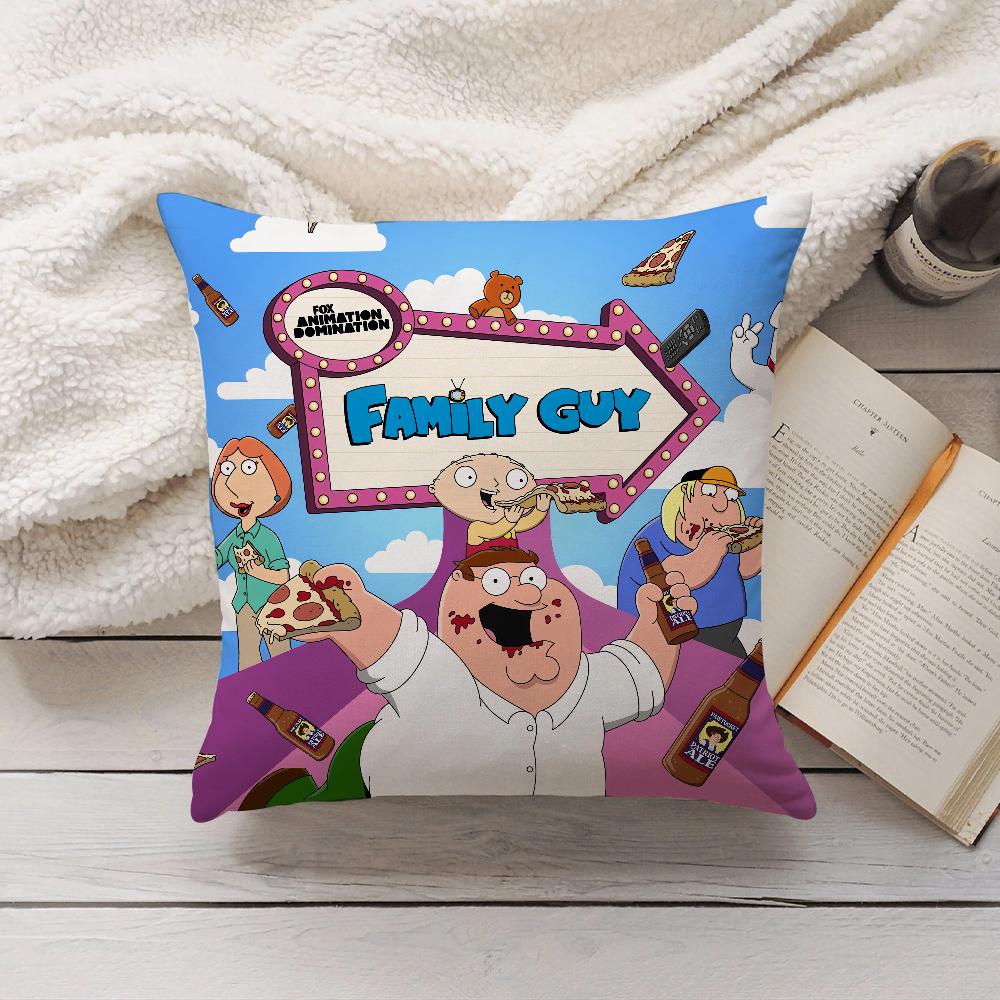 Cartoon FFamily GGuy Pillow Case Home Decoration Cushion Cover Suitable For Bedroom Car Office Sofa