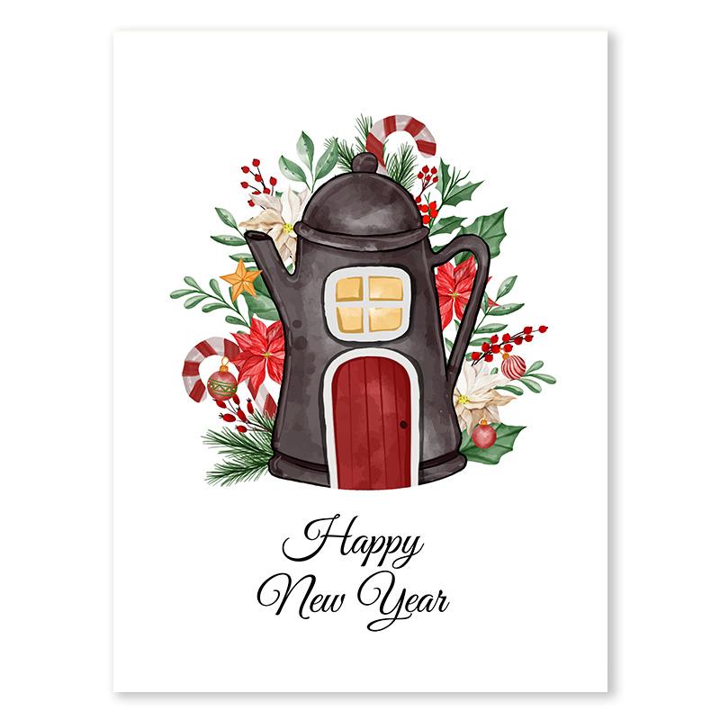 Christmas Cane Candy Decoration Wall Art Stocking Gifts Canvas Painting Jingle Bells Little House Poster Living Room Decoration