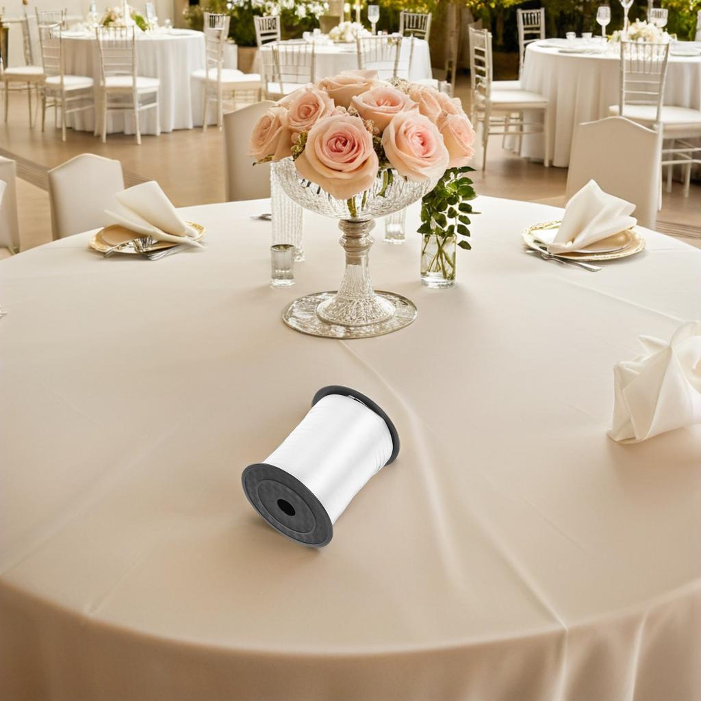 500 Yards Sturdy White Pe Balloon Ribbon for Wedding Decor Balloon Strings Party Streamers Present Wrapping Bouquet Wrapping DIY