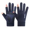 Gloves for Winter Anti Cold Windproof Warm Insulation Velvet Touch Screen Outdoor Cycling Driving Motorcycle Delivery Half Finger Leakage