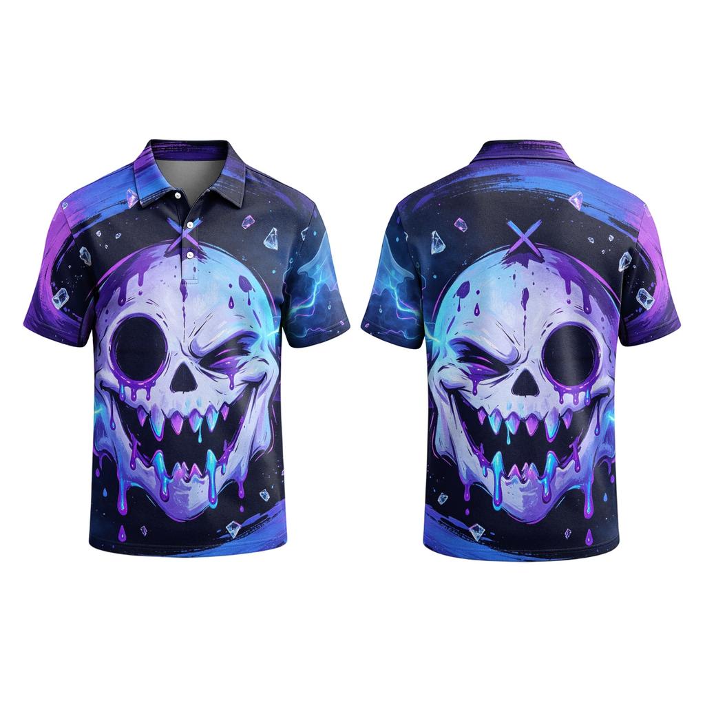 Men's Halloween Print Short Sleeve Casual T-Shirt