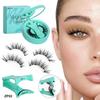 New Magnetic False Eyelashes Set: Colored, Glue-Free, One-Piece Design with Integrated Box.