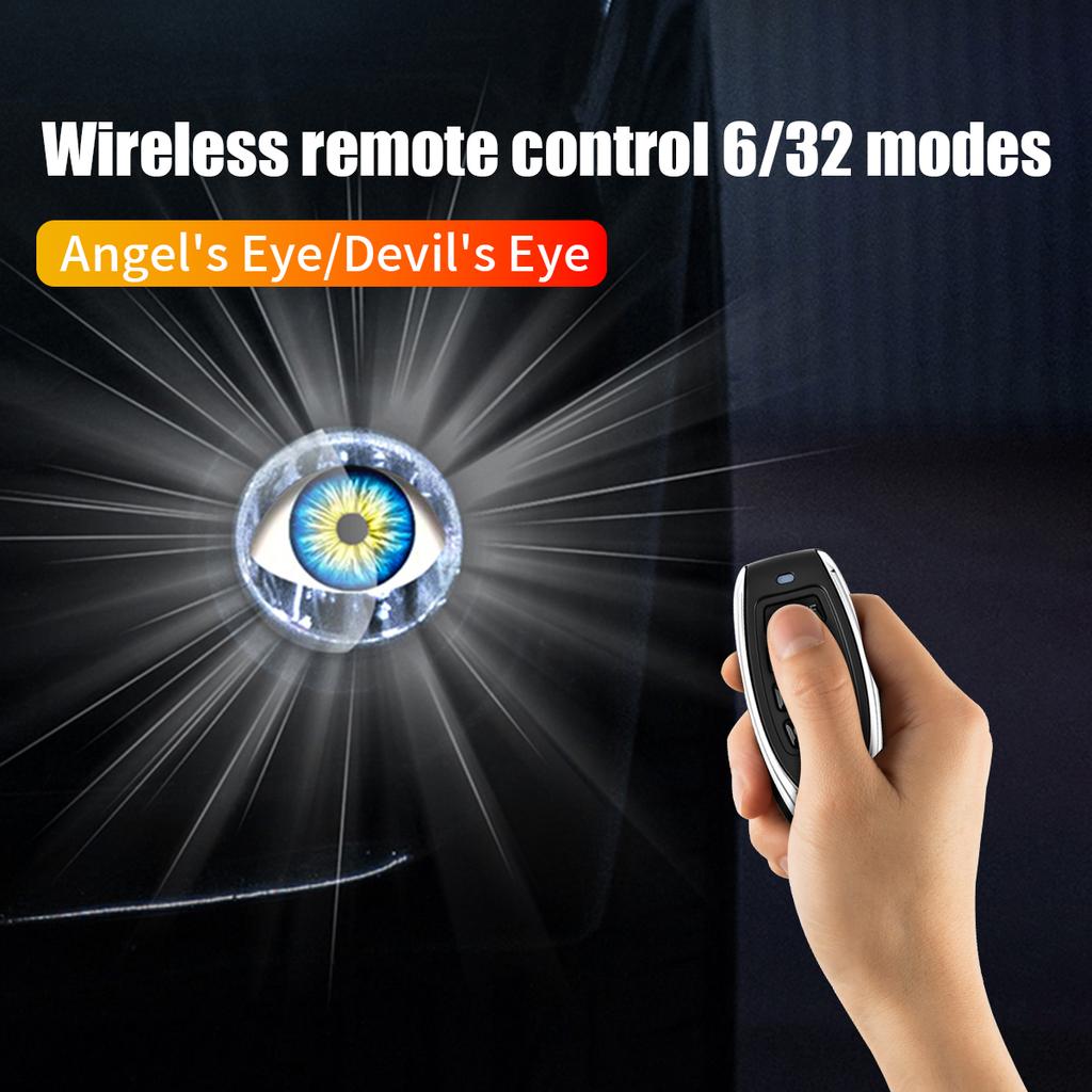 2X 3.5 Inch LED Fog Lights Dynamic Angel Eye Headlight 12V LED Work Light Car Auxiliary Headlight Daytime Running Light For Car