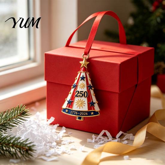 Home Wall Fireplace Ornaments Patriotic Christmas Tree Ornaments, Acrylic Holiday Pendant for Independence Day, Decorative Party Supplies Indoor