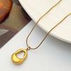 Hohle Wassertropfen-Halskette Damen Französisch schlicht täglich vielseitig hochwertig Schlüsselbeinkette leichtes Luxusdesign Pulloverkette