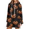 Women's Casual Long Sleeve Halloween Print Hoodie Pullover Top for Fall Festive Wear