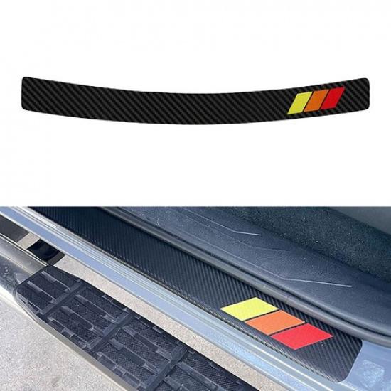 Rear Trim Protector Bumper Cover Black Rubber Sill Trunk Plate Cover Pad Guard