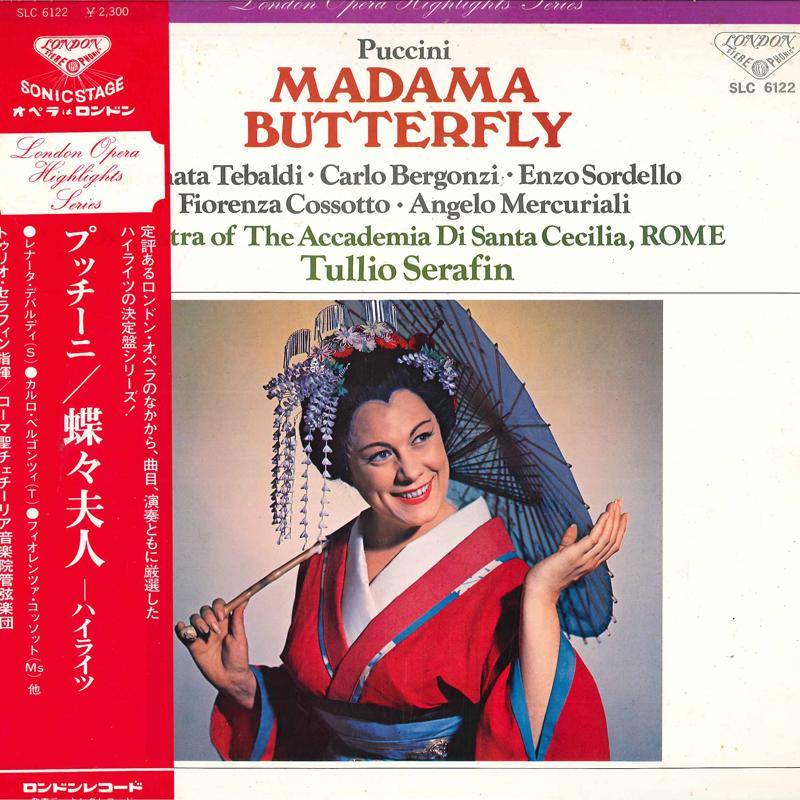 

LP Record RENATA TEBALDIMADAMA BUTTERFLYCA Puccini Madama Butterflyhighlight SLC6122 LONDON 1975 Japan Obi Classical Used