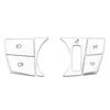 6pcs Silver ABS Car Front Headlight Switch Button Cover For BMW 5 G30 G31 17-23