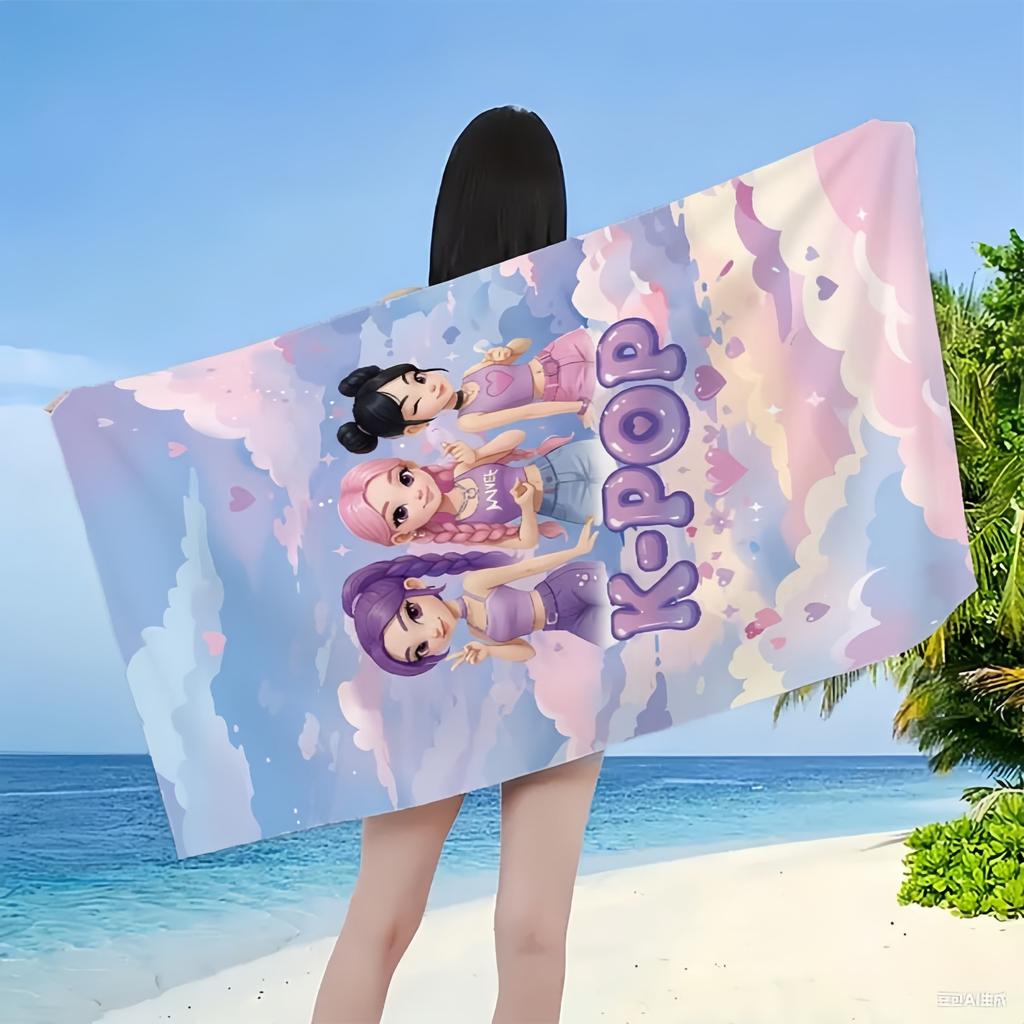 Asciugamano da Spiaggia Kpop Girl Group Morbido Delicato sulla Pelle per Yoga Spiaggia Bagno Viaggio Regalo Caldo per Amici Famiglia