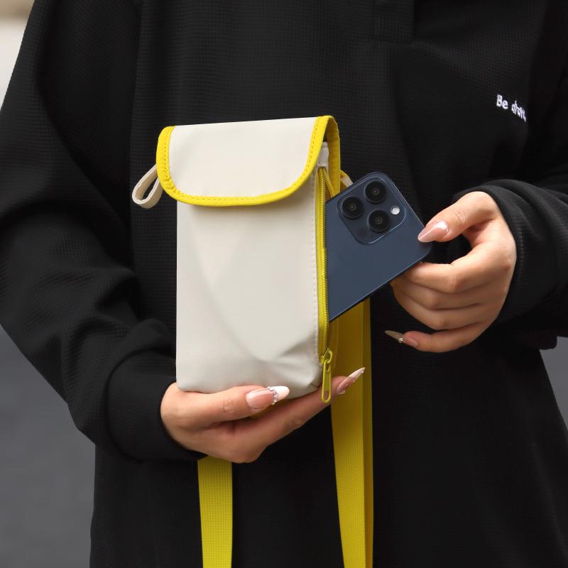 Color Block Shoulder Bag Women's Mobile Phone Bag Certificate Bag