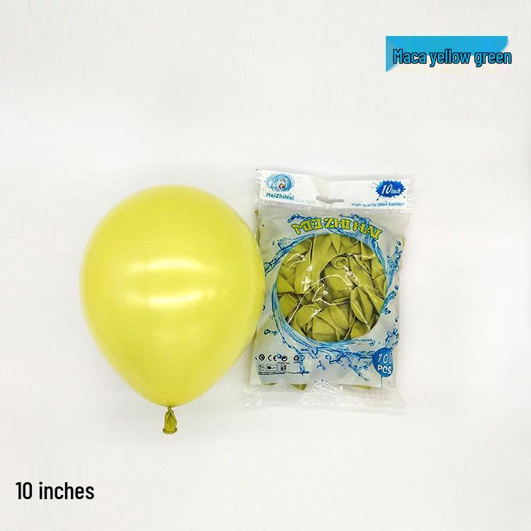 10" Thickened Macaron Balloon Set – Colorful Latex Birthday Decorations for Kids