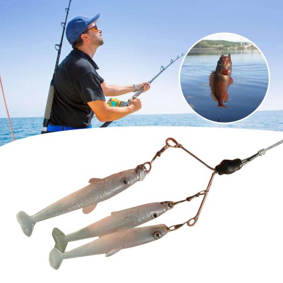 3Pcs 10CM T-Tail Fishing Lure Realistic Lightweight Soft Plastic Bionic Artificial Swimbait Freshwater Saltwater Trout Bass Fishing Accessories