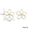 New Flower Hanging Earrings White Enamel Floral Acrylic Petals Crystal Imitation Pearl Dangle Earrings for Women brincos