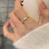 Light Luxury Exquisite Celebrity Zircon Shell Letter Ring Female Ins Niche Design High-end Fashion Stacking Ring
