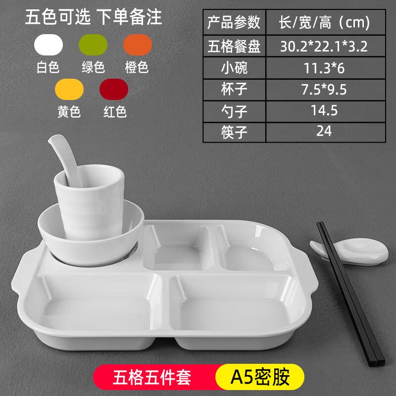 

Square Four-Compartment Melamine Divided Meal Tray
