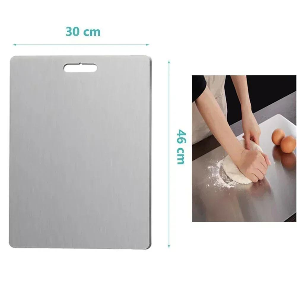Stainless Steel Cutting Board for Kitchen Chopping Board for Meat and Vegetables Easy to Clean and Space Saving Design