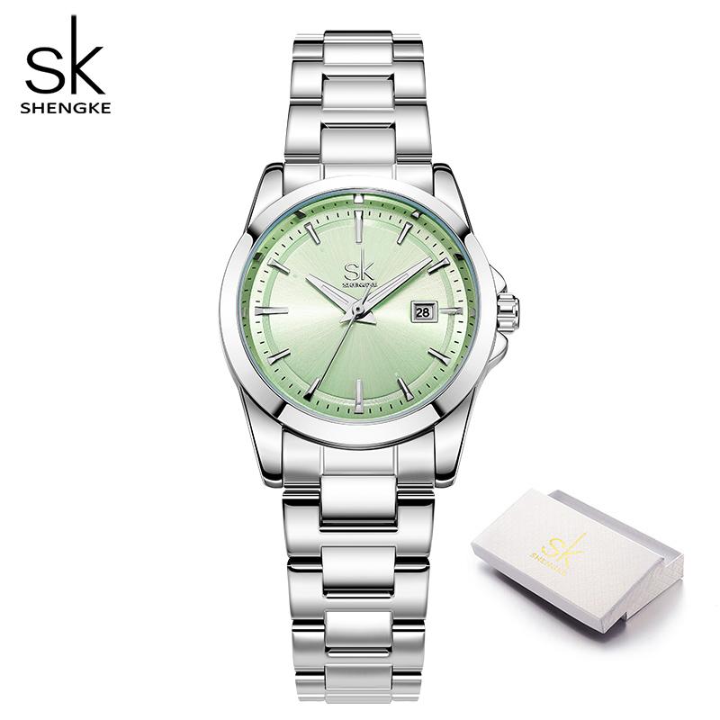SHENGKE Nové dámské kalendářové hodinky Módní styl Dámské křemenné náramkové hodinky Top značka Dámské Nejlepší dárky Hodiny