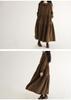 Japanese Style Corduroy Doll Collar Autumn A-Line Long-Sleeve Dress