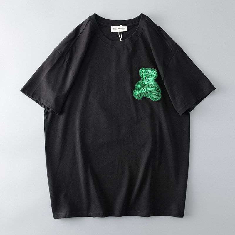 Fashion Brand Short Sleeve T-shirt Men's Cotton Export Embroidery