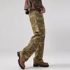 Men Camo Print Cargo Pants Loose Straight Leg Workwear Trousers