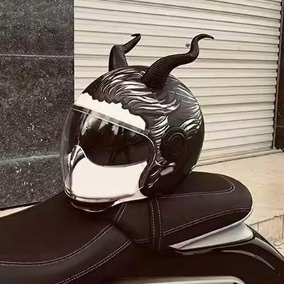 2 pezzi decorazione casco moto corno diavolo decorazione moto bicicletta casco adesivi accessorio