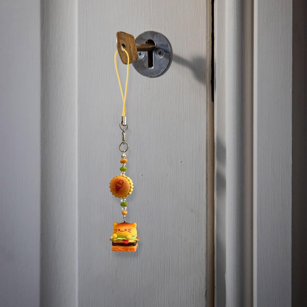 Practical Handmade Beadwork Cats Hanging Ornament Versatile Phone Charm Portable for Styles Upgrades Daily Use