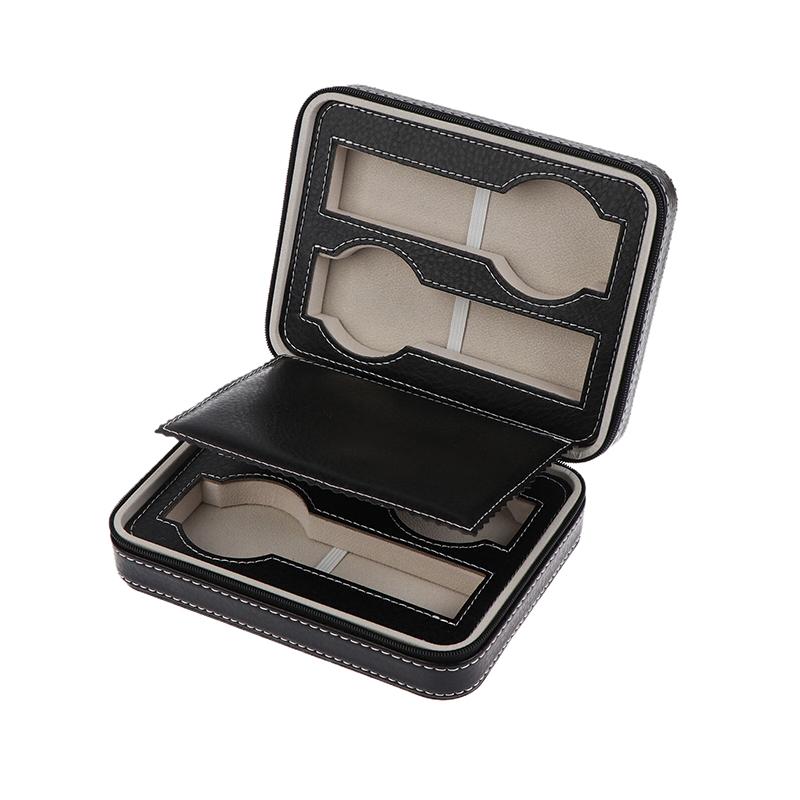 2/4Slots Pu Leather Watch Storage Bag Vintage Simple Vintage Watch Display Box Dustproof Embedded Watch Organizer