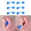 6 Pairs Silicone, Spiral Ear Plugs Professional Swimming Diving Adult Dust Proof Earplugs(Blue )