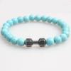 Volcanic Stone & Metal Dumbbell Prayer Beads Fashion Bracelet