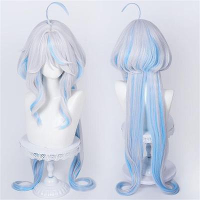 Genshin Impact Cosplay Focalors Cosplay Pruik Furina Pruik Wit Blauw Hittebestendig Synthetisch Haar Spel Anime Cosplay Pruiken + Pruikenkap