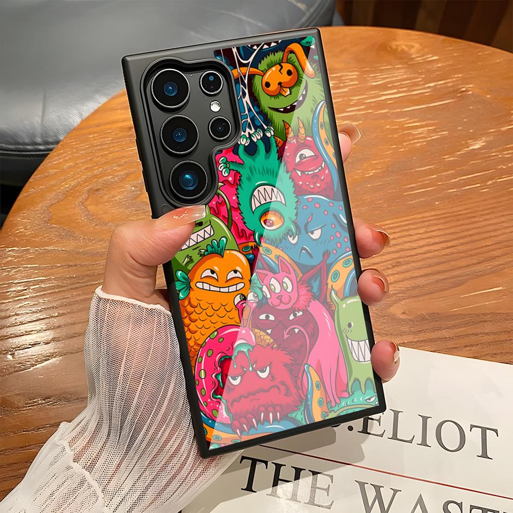 Monster Party Phone Case For SAMSUNG S25 24 S22 S20 ULTRA S21 S30 23 Note5 S8 Plus S9 S10E Lite PC+TPU Funda