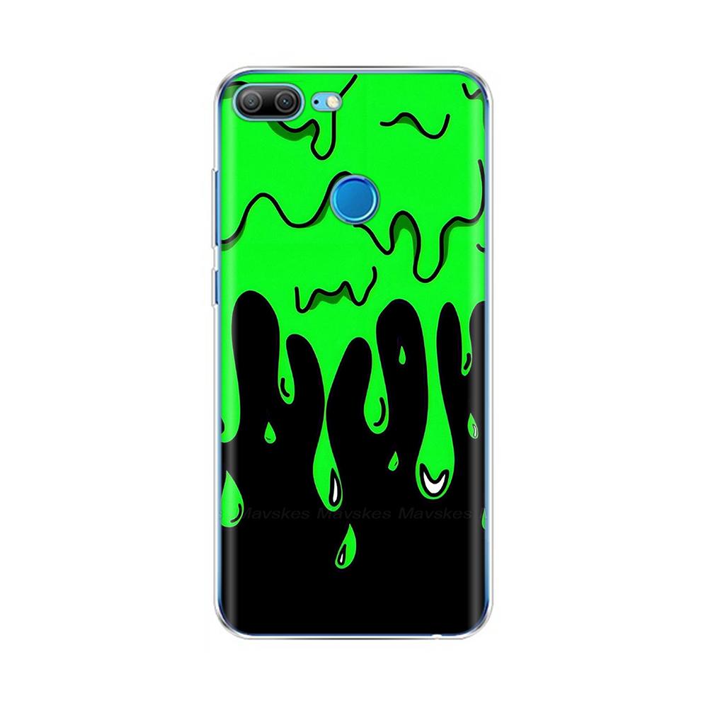 Phone Case For Honor 9 Lite Back Cover for Huawei Honor 9 Lite Cases Transparent Silicon TPU Protective Cats Flower Print Covers