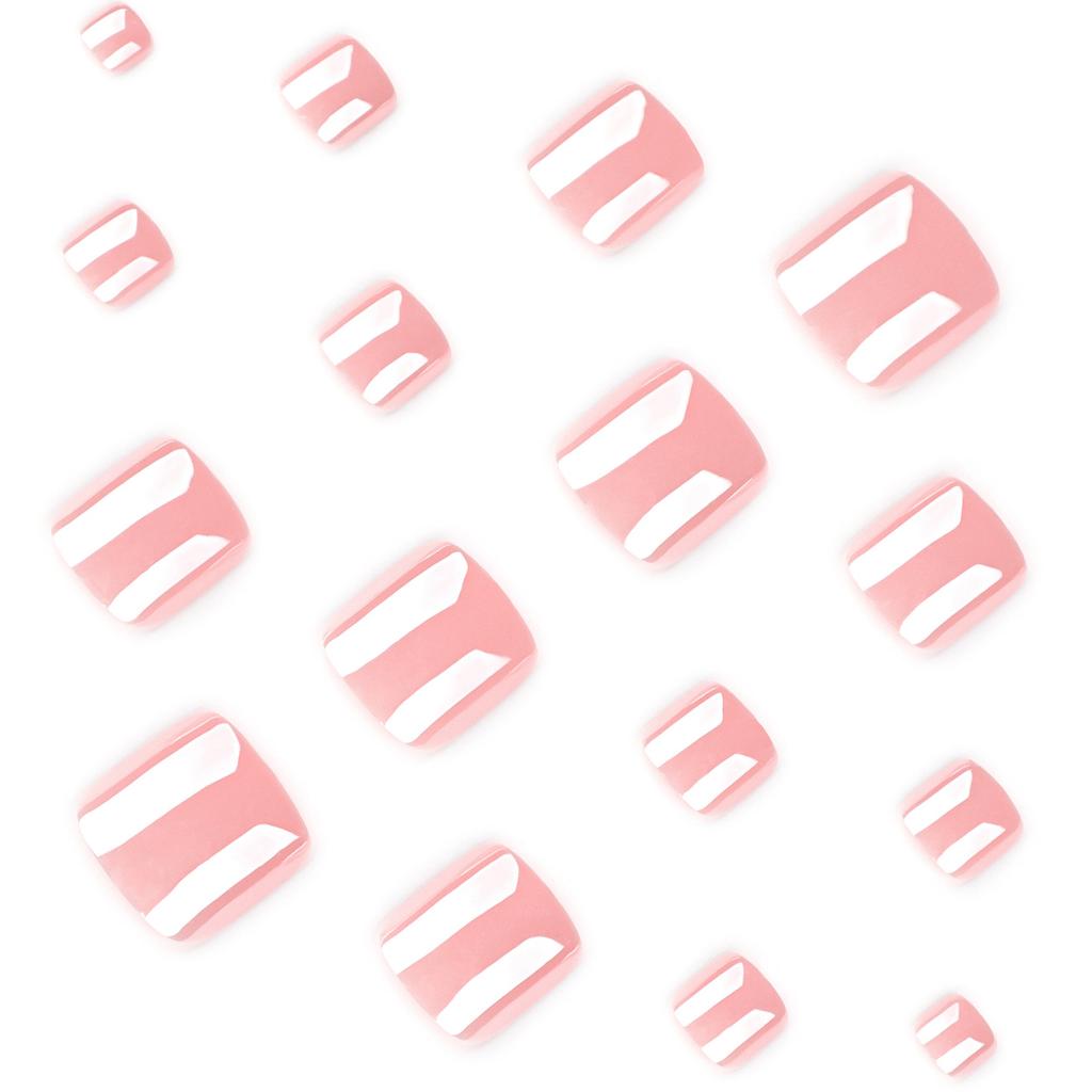 Hot-selling Solid Color Pink Manicure Foot Nail Piece, Popular In Europe and America, Coated Wearing Nail and Toenail Piece