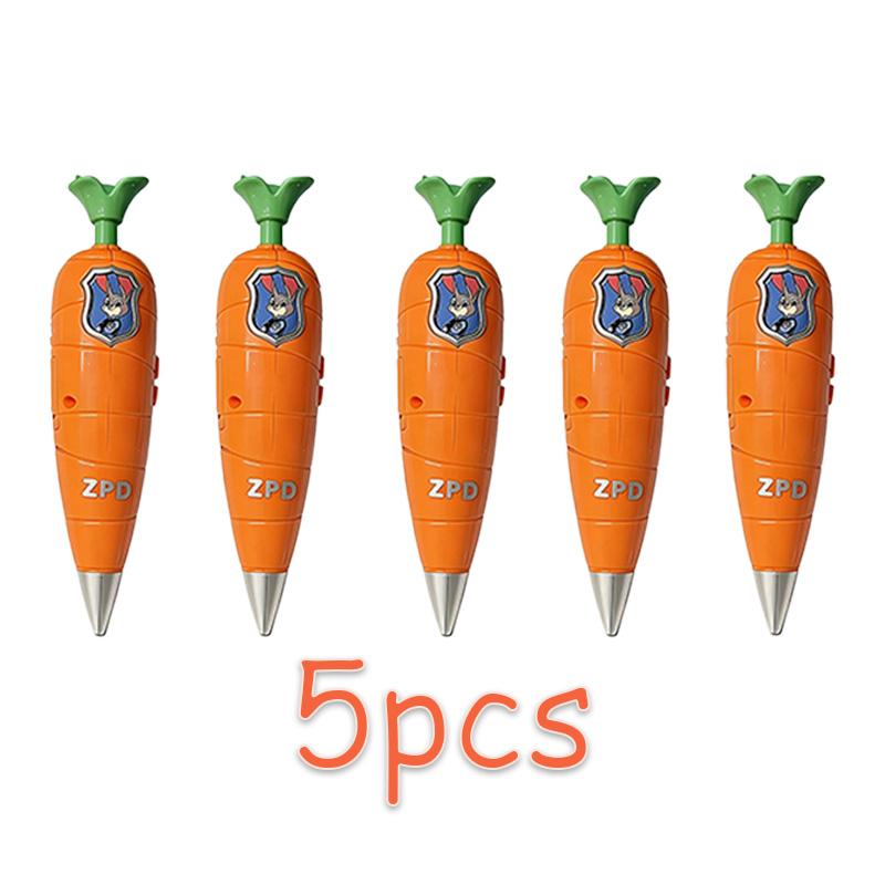 1/2/5Pcs Zootopia Carrot Voice Recorder Pen Cartoon Creativity Kid Ballpoint Pen That Can Be Recorded Multi Functional Pens Gift