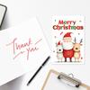 10PCS Christmas Greeting Cards Set with Envelopes, Cartoon Santa Claus Xmas Cards for Holiday Wishes & Gifts