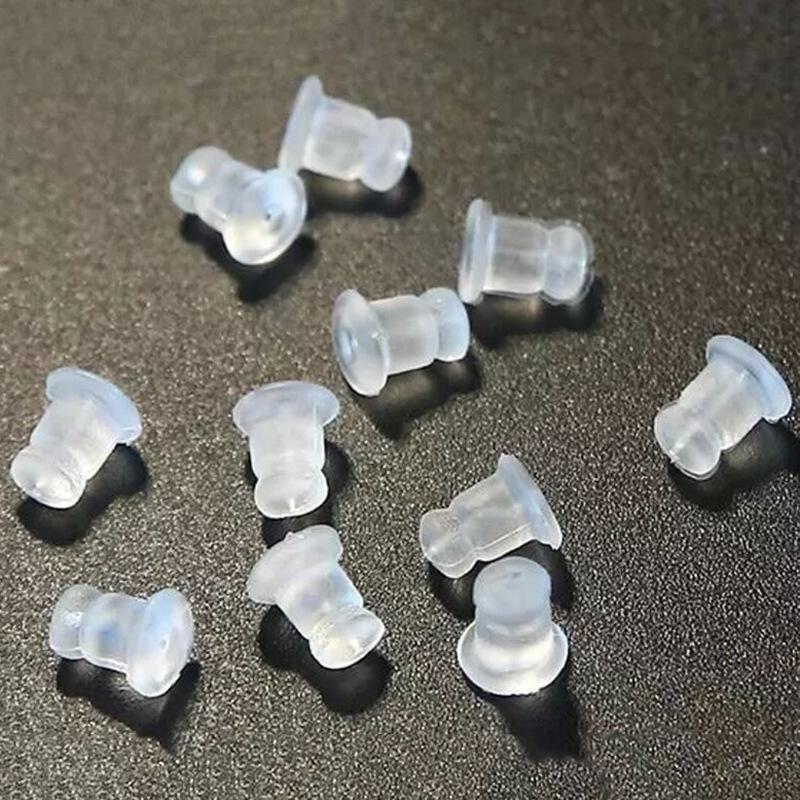 Clous d'oreilles et bouchons arrière en silicone transparent - Ensemble d'accessoires DIY