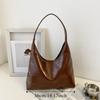 Wine Red Hobo Bag Korean Style Tote Bag Casual Underarm Bag  Outdoor