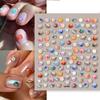 Planet Fantasy Glossy 3D Cartoon Nail Art Stickers, Waterproof Polyurethane Self-Adhesive Nail Decals