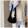 Korean Style Faux Fur Mini Shoulder Bag 2026 Trendy Plush Handbag for Women Fashion Soft Crossbody Purse