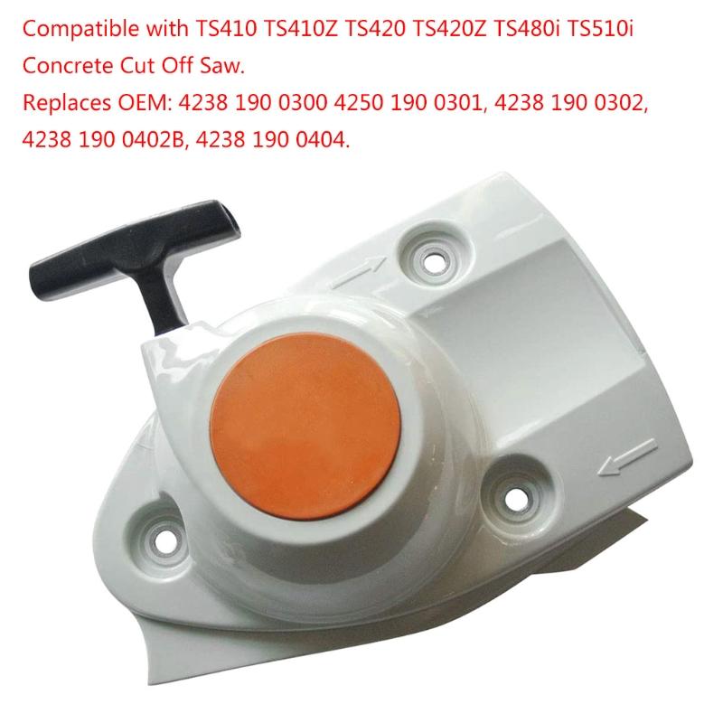Replacement  Lawn Mower Recoil Starter Assembly for Chainsaw TS410 TS420 4238-190-0300 Concrete Saw Generator Part