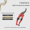 Sécateur à main - parence - parscm001 - 19 cm - lame ciseaux - ressort anti-retour