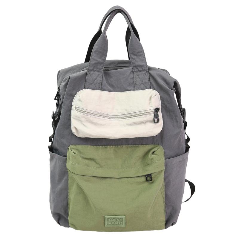 College Style Student Schoolbag Women's Color Block Backpack Computer Backpack