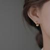 Fine Jewelry 925 Silver Hoop Earring for Women Micro Inlay Zircon 925 Sterling Silver Earrings Circle Pendant Earrings