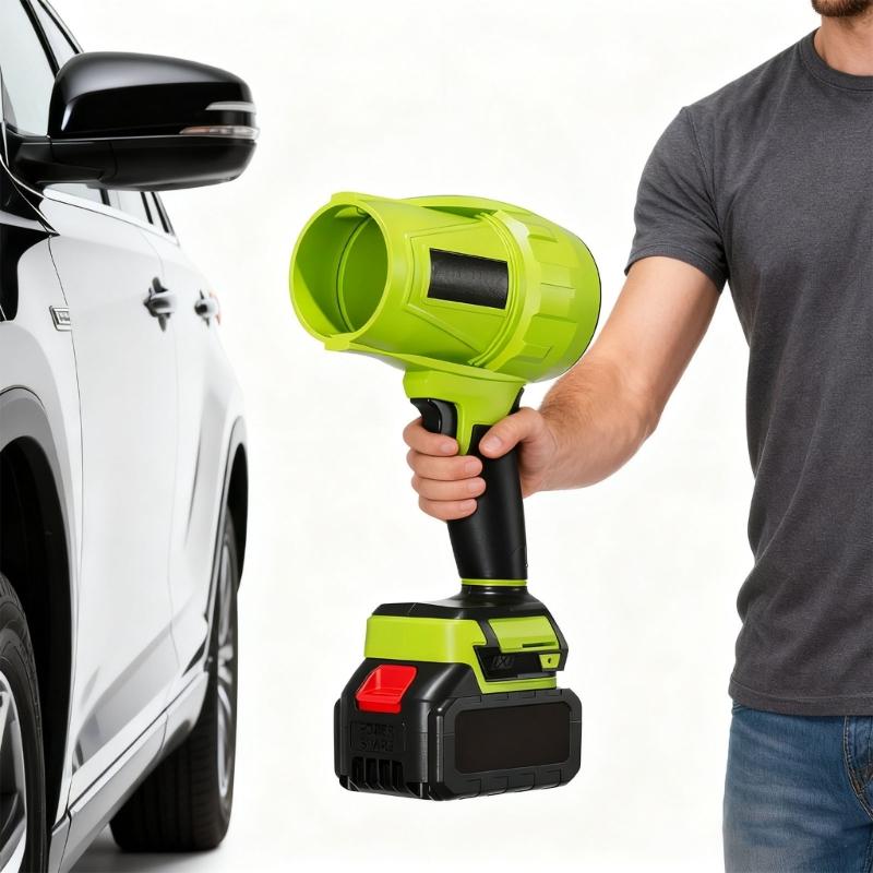 High Speed Blower Double Battery System 110V Brushless Motor Solid Aluminum Alloy Portable For Home Workshop