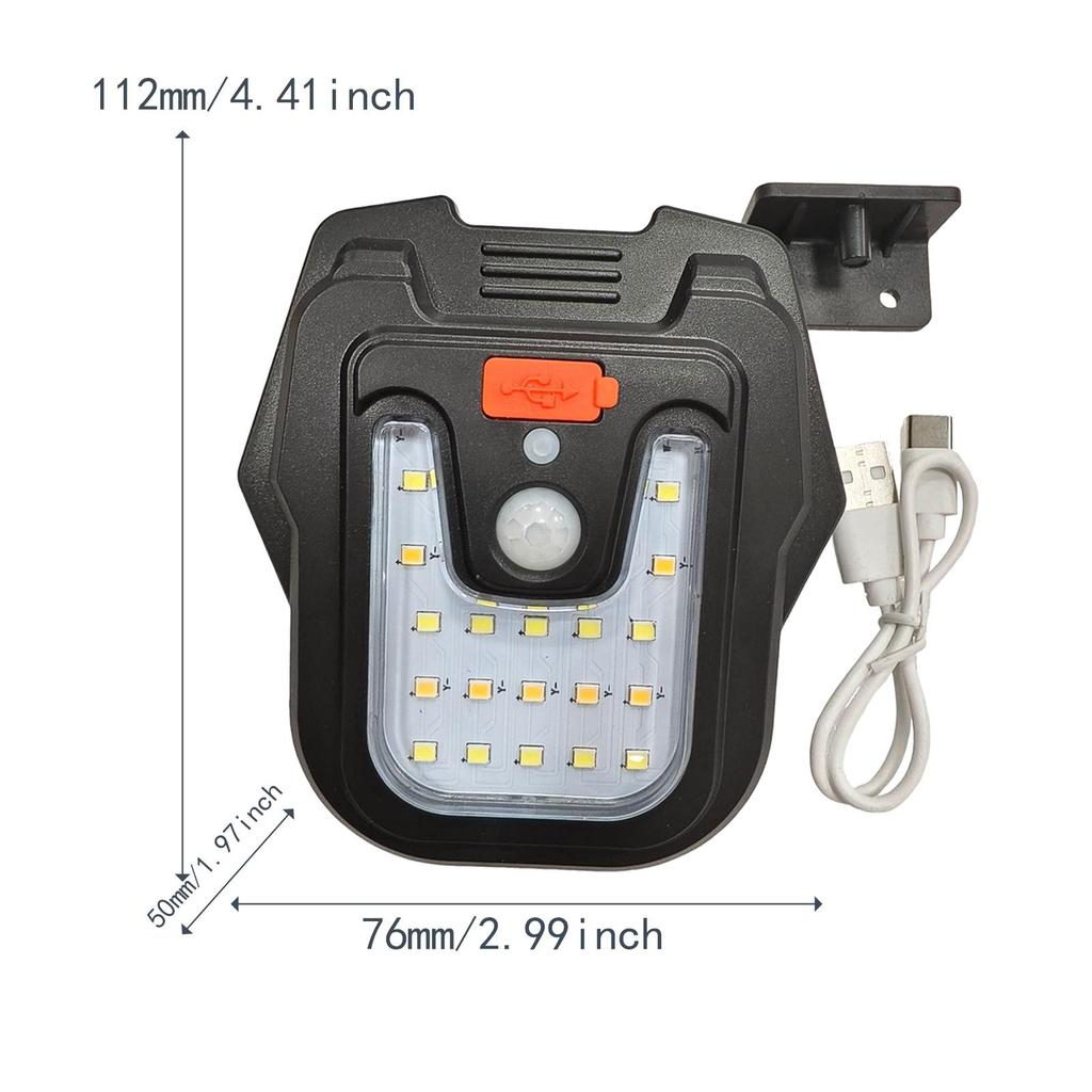 Solar Outdoor Light with 3 Lighting Modes Automatically Clamp Mounted Easy Installation Waterproof Motion for Backyard Yard