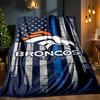 Denver Broncos Blanket Outdoor Flannel Blanket for Camping, Hiking, Garden Parties, Picnic Essentials,gift for family and friends