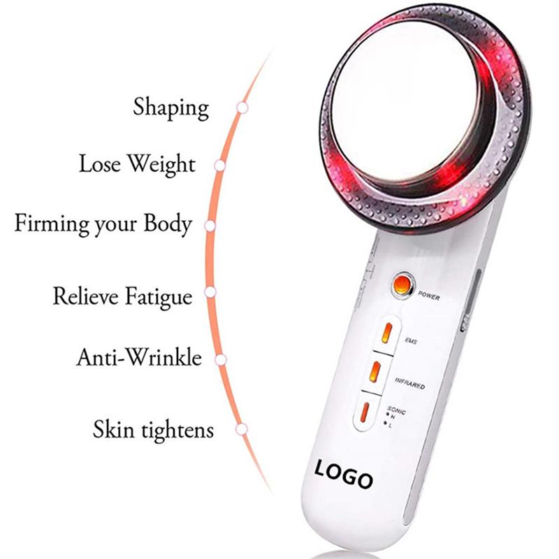 Home Use Portable 7 In 1 Handheld Facial Sliming Massage Machine Ultrasound Body Massager Slim Device