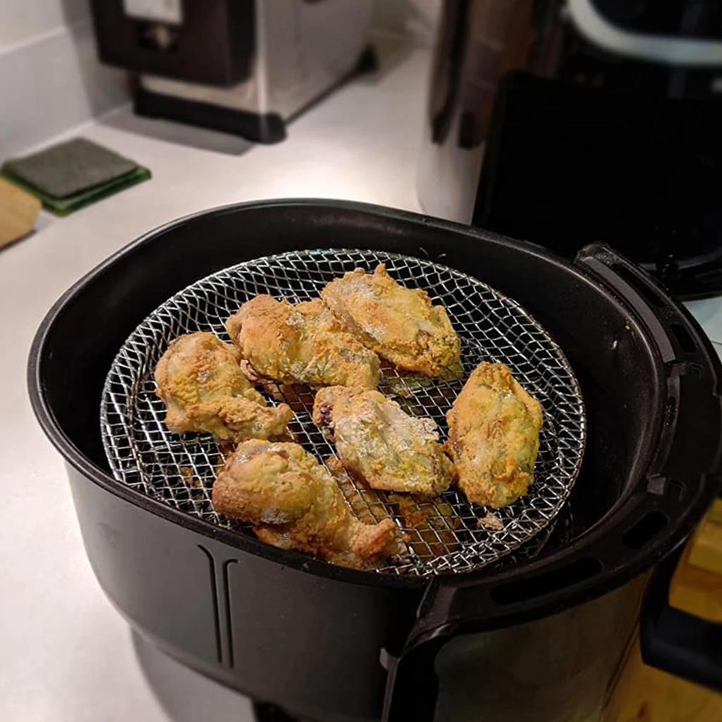 Horkovzdušná fritéza, tři stohovatelné rošty na sušičky, košík do fritézy z nerezové oceli 304, příslušenství k fritéze, vhodné do myčky nádobí